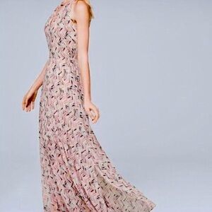 NWT WHITE HOUSE BLACK MARKET Sleeveless Petal Pink Maxi Dress Size 6P